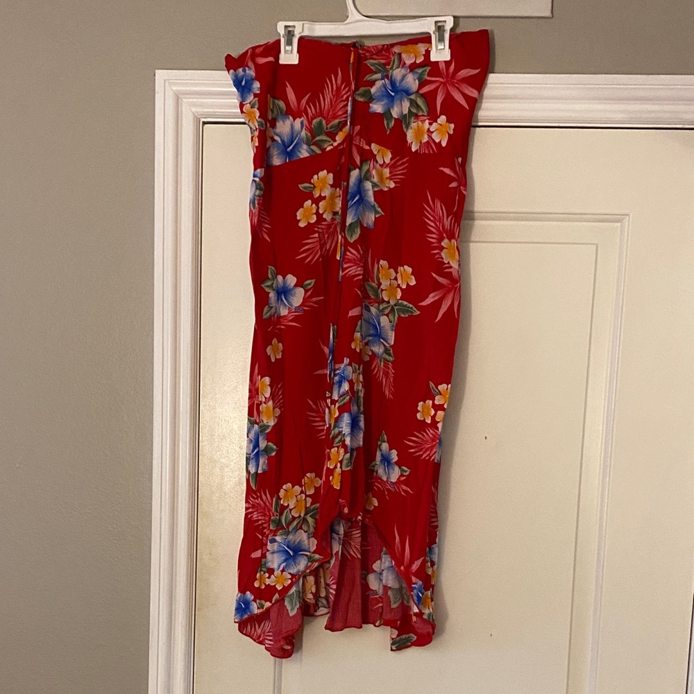 Floral Red Dress